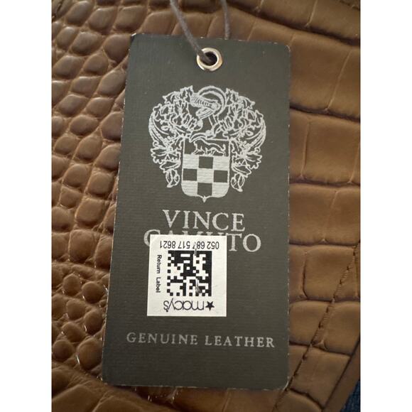 Brand New Vince Camuto Croco Small Crossbody Mavis Catech Wood Multi - Picture 3 of 6